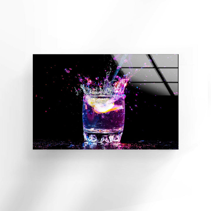 Cocktail Drink Glass Wall Art, custom glass photo prints, large glass prints