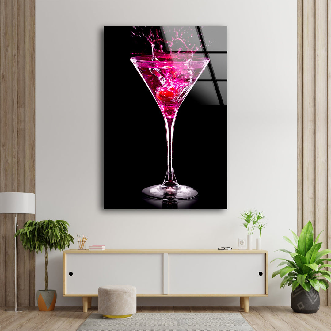 Alcoholic Cocktail Glass Wall Art,  glass wall decor, glass wall art decor