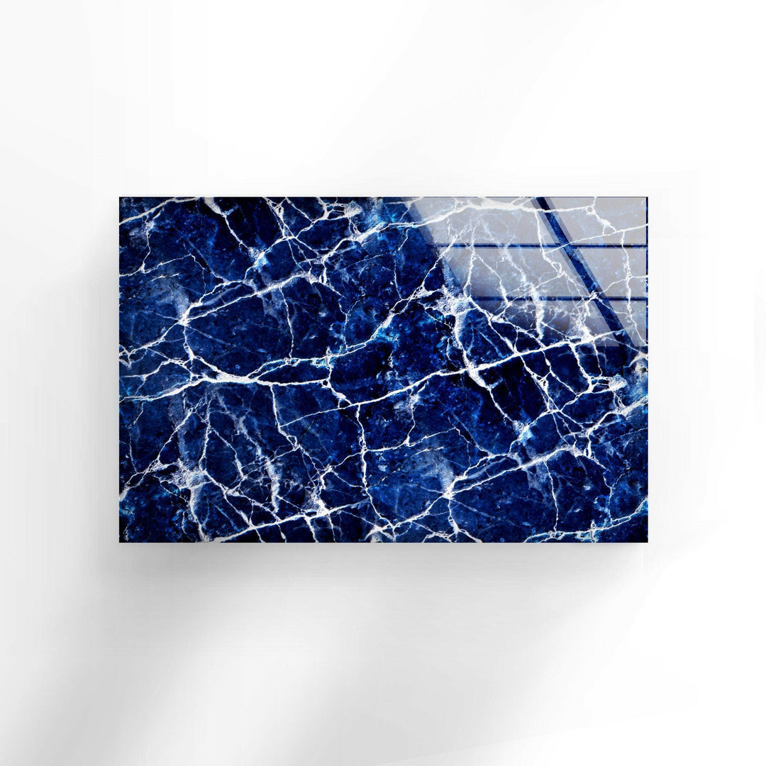 Dark Blue Alcohol ink Glass Wall Art, Glass Art, Glass Prints,print on glass, glass printed photos