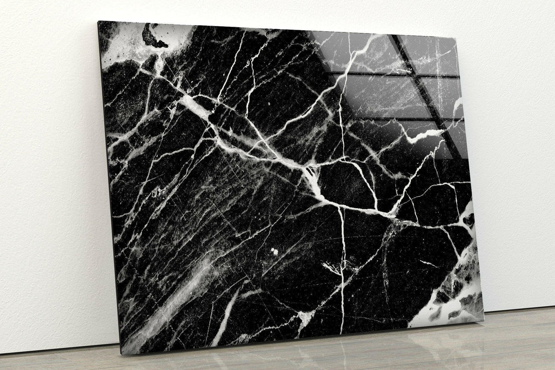 Black and White Marble Abstract Glass Wall Art picture on glass wall art, photos printed on glass