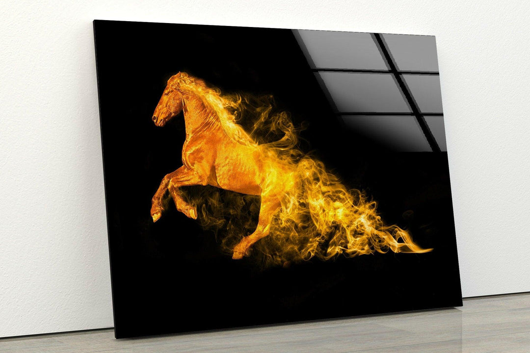 Fire Horse Glass Wall Art glass photo prints, glass picture prints