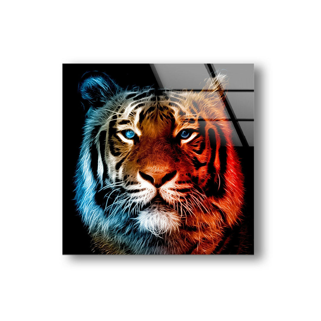 Tiger Portrait Glass Wall Art art glass wall art, glass wall art pictures