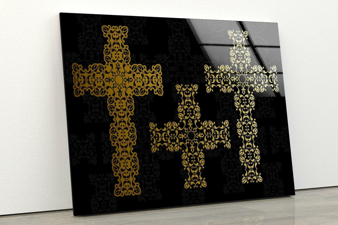 Christ Cross Glass Wall Pictures Art