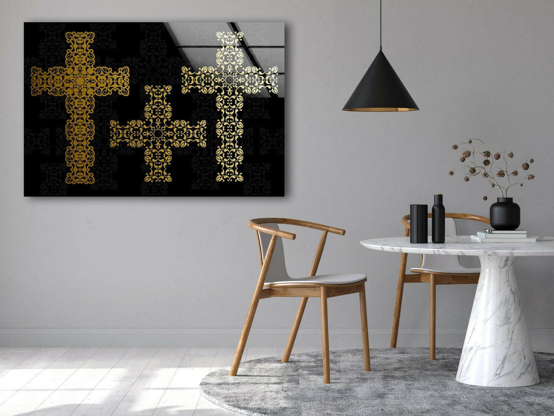 Christ Cross Glass Photo Prints for Wall