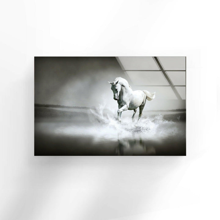 Graceful Horse Glass Wall Art glass image printing, glass prints from photos