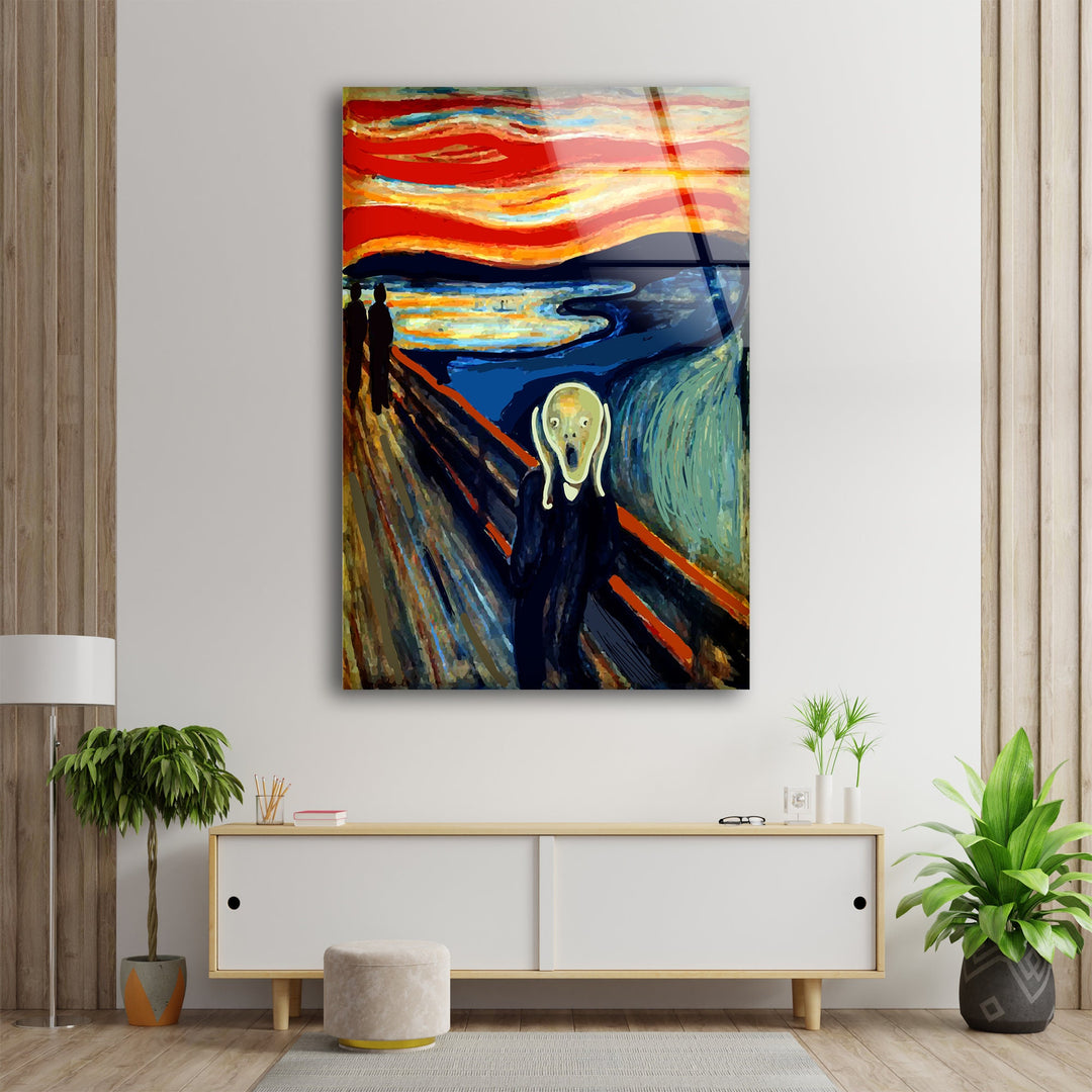 Edvard Munch The Scream Modern Wall Art on Glass