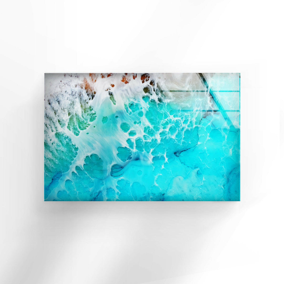 Aerial View of Ocean Glass Wall Art Glass Printing Wall Art, Print photos on glass