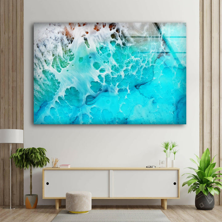 Aerial View of Ocean Glass Wall Art art glass wall art, glass wall art pictures