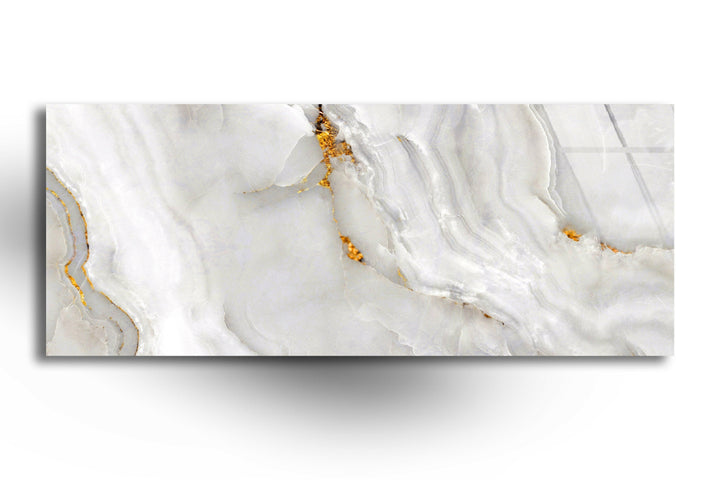 White Marble Glass Wall Art, photo print on glass, prints on glass wall art