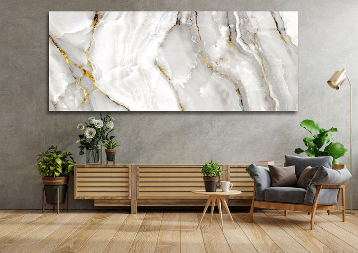 Gold & White Marble Glass Wall Art, art glass wall art, glass wall art pictures