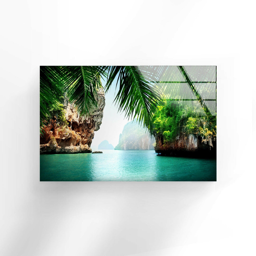 Thai island Ko Phi Phi Lee Glass Wall Art