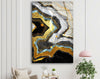 Gold Black Abstract Glass Wall decor