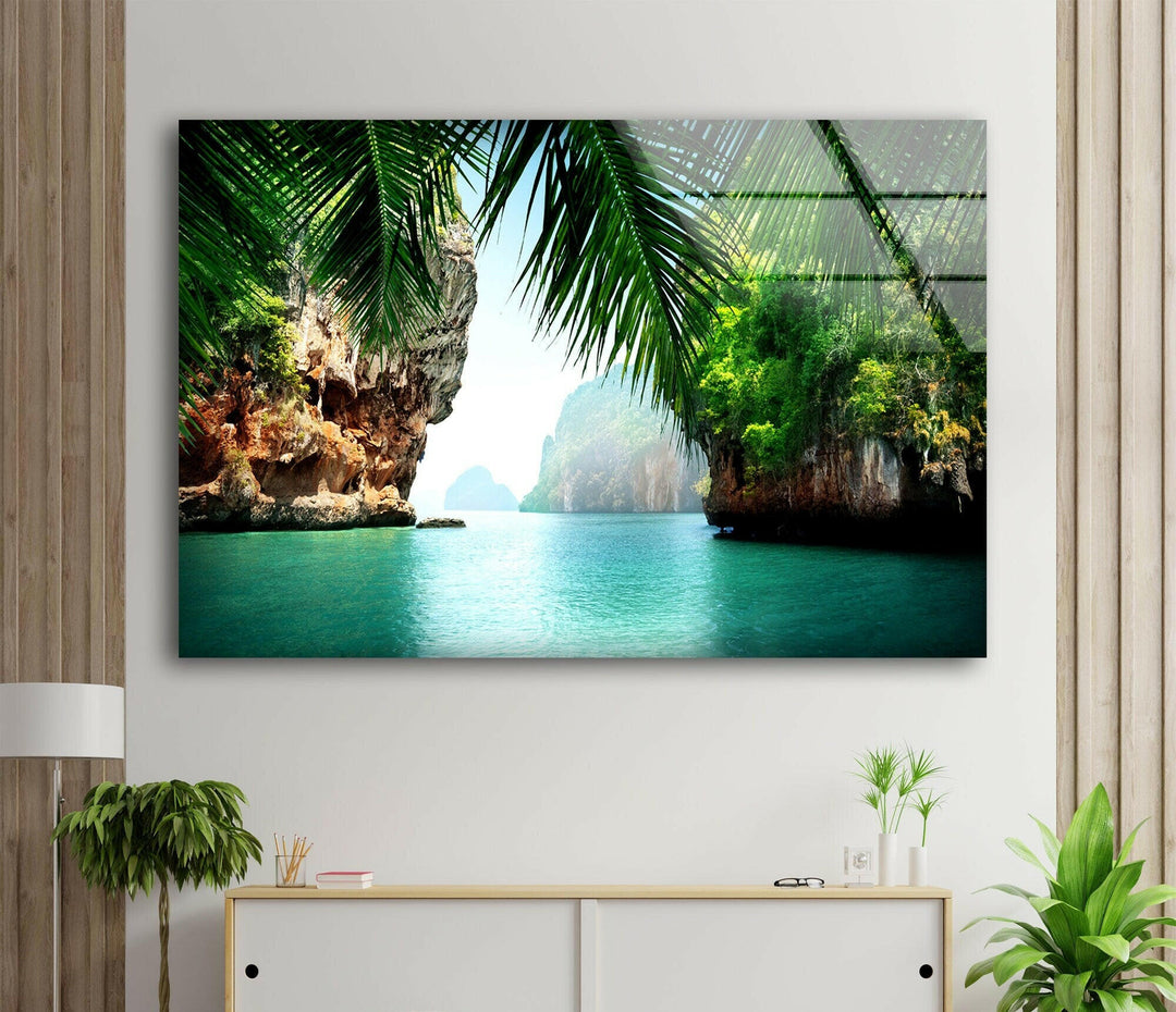 Thai island Ko Phi Phi Lee Glass Wall Art