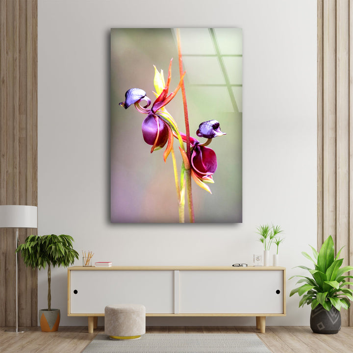 Flying Duck Orchid Glass Wall Art, glass pictures for Wall, glass prints wall art