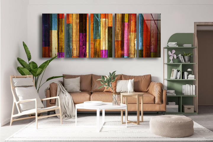 Colorful Wooden Glass Wall Art, glass image printing, glass prints from photos