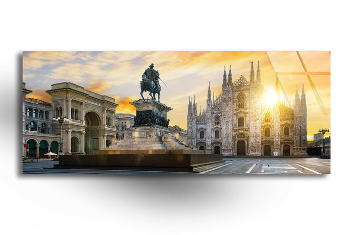 Milan Duomo Cathedral Glass Wall Art, large glass photo prints, glass wall photos