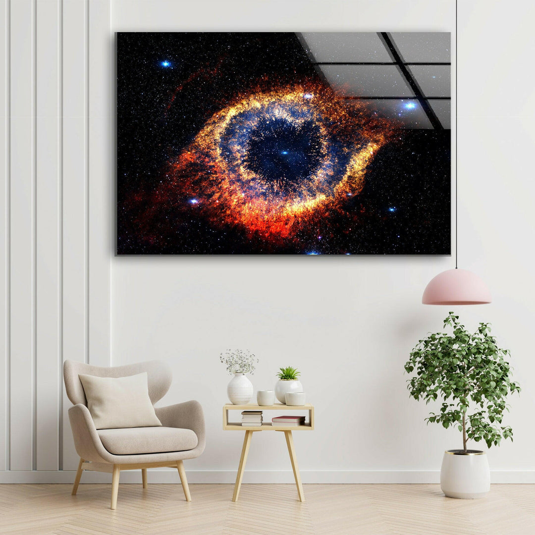 Helix Nebula Glass Wall Art, large glass photo prints, glass wall photos