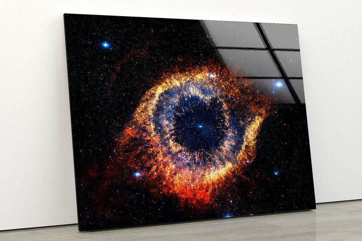 Helix Nebula Glass Wall Art, custom glass pictures, glass art prints