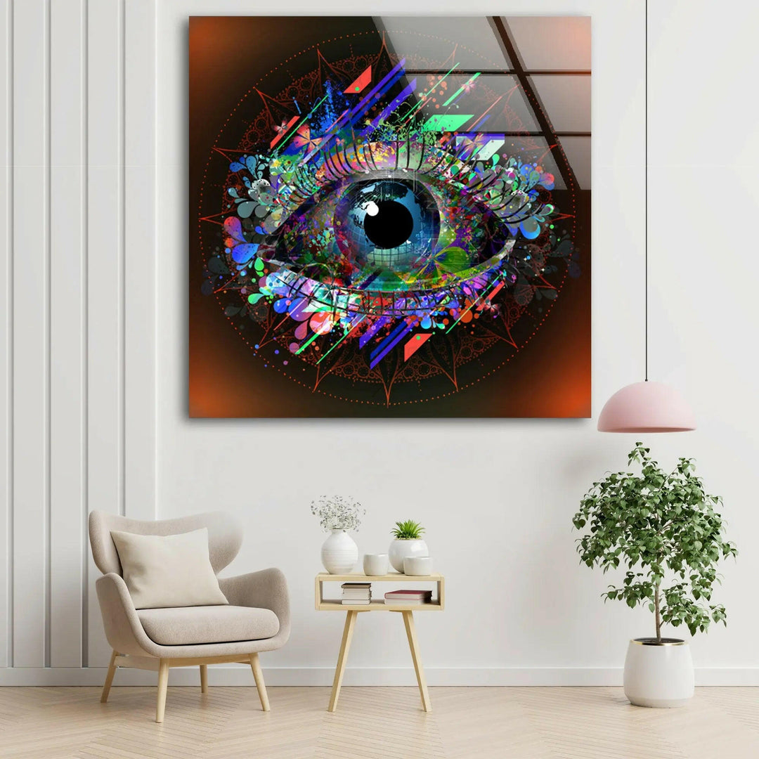 Colorful Abstract Eye Glass Wall Art