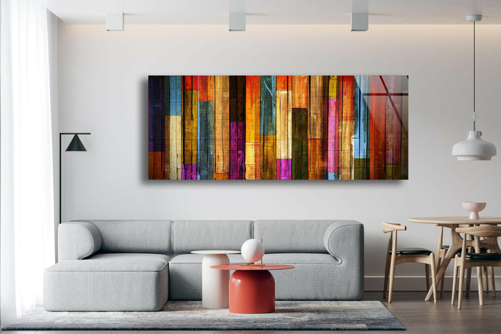 Colorful Wooden Glass Wall Art, glass pictures for Wall, glass prints wall art