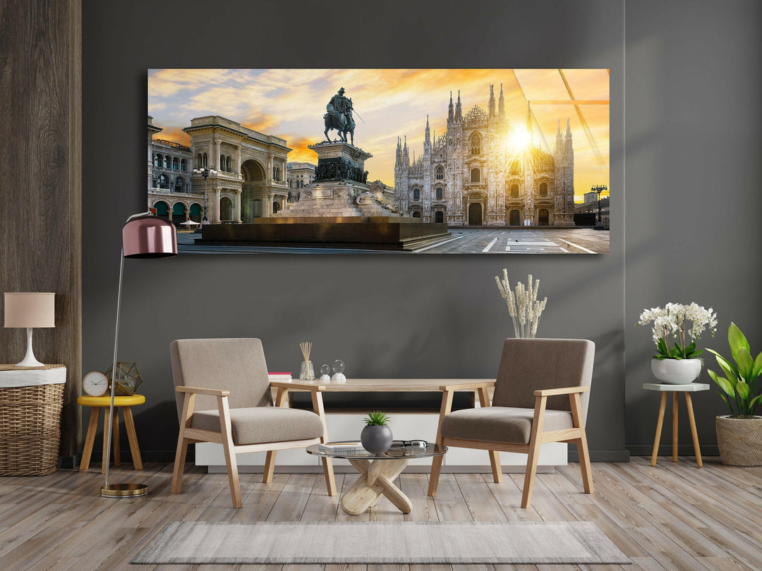 Milan Duomo Cathedral Glass Wall Art, glass pictures for Wall, glass prints wall art