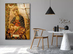 The Virgin Adoring the Christ Child Glass Photos for Wall Decor