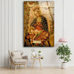 The Virgin Adoring the Christ Child Glass Wall Art for Home Decor