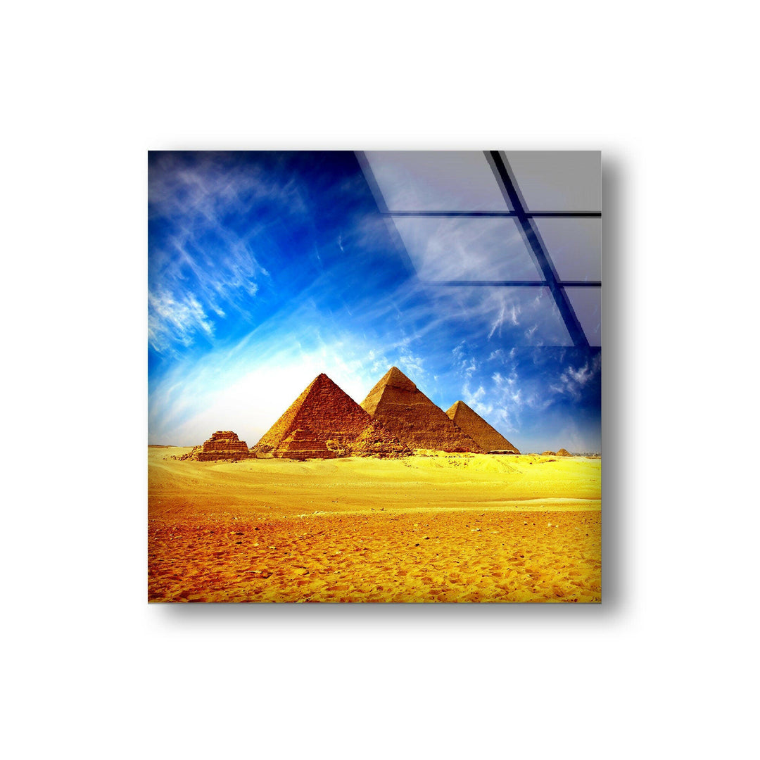 Giza Necropolis Glass Wall Art