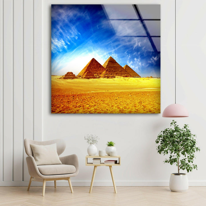 Giza Necropolis Glass Wall Art