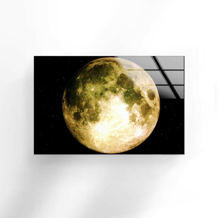 Full Moon Glass Wall Art, custom glass photo prints, large glass prints