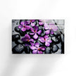 Orchid and Stones Tempered Glass Wall Art