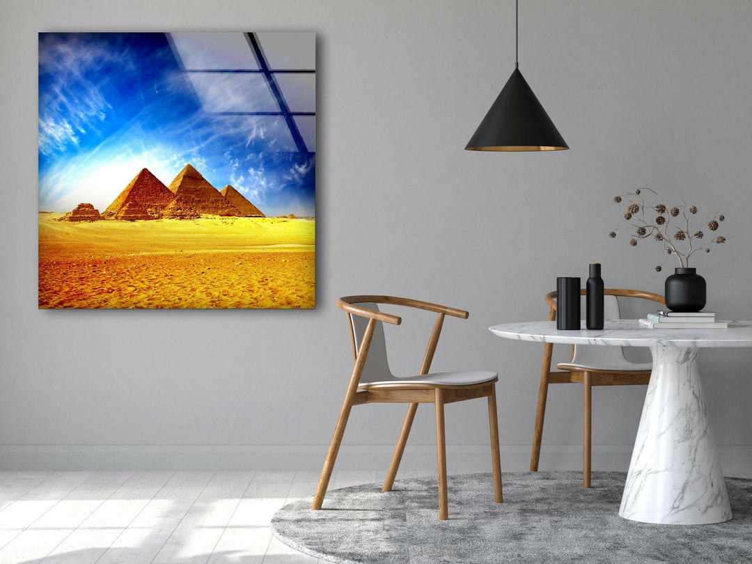 Giza Necropolis Glass Wall Art