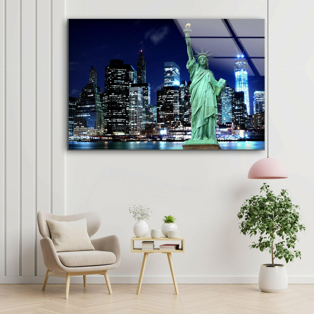 Statue of Liberty Glass Wall Art, glass photo prints, glass picture prints