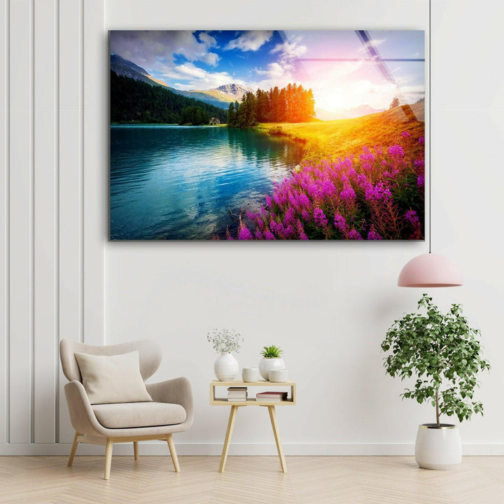 Nature & Colorful Flowers Glass Wall Art Glass Printing Wall Art, Print photos on glass