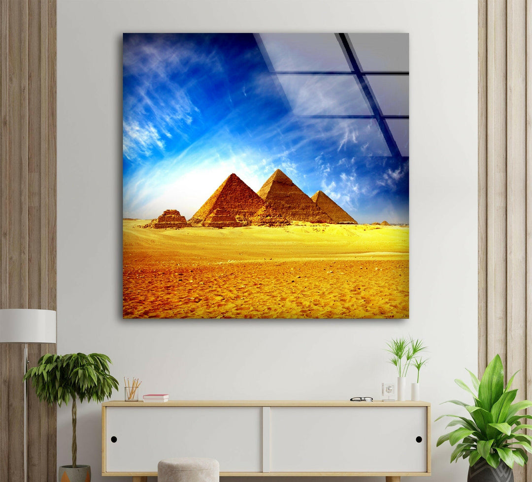 Giza Necropolis Glass Wall Art