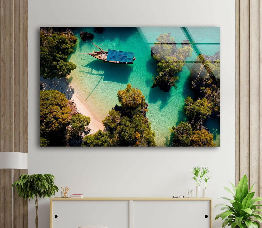 Kwale Island Glass Wall Art custom glass photo prints, large glass prints