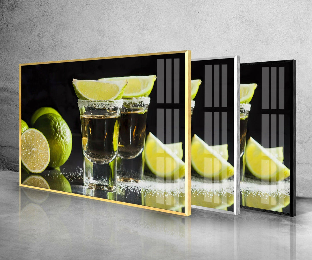 Tequila Shots Glass Wall Art, Glass Printing Wall Art, Print photos on glass