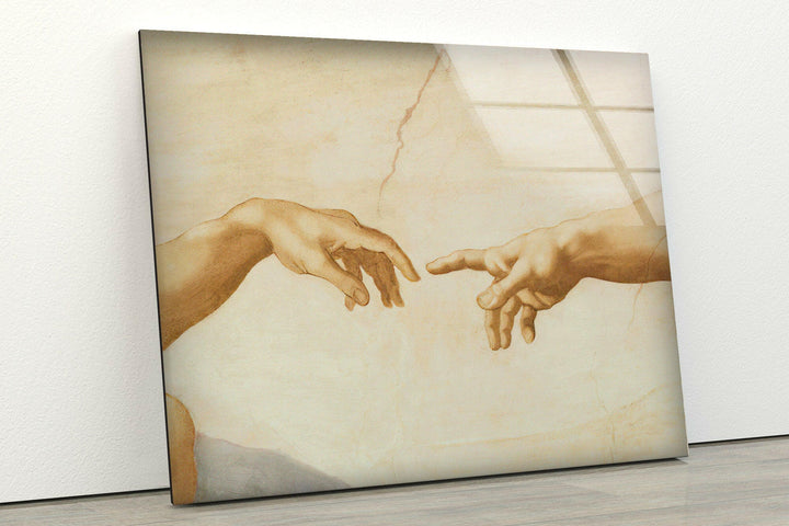 Michelangelo The Creation of Adam Glass Wall Artwork Designs