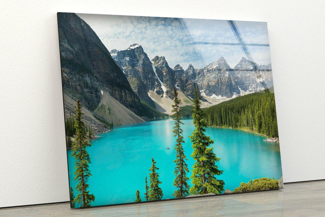 Moraine Lake Landscape Glass Wall Art