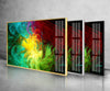 Alcohol Ink Fractal Tempered Glass Wall Art