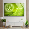 Green Islamic Decor Glass Wall Artwork | Custom Glass Photos