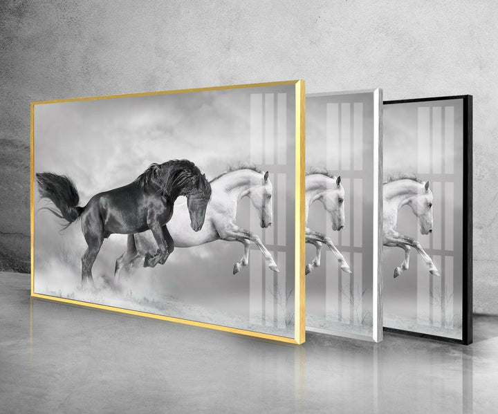 Wild Horses Running Glass Wall Art glass photo prints, glass picture prints