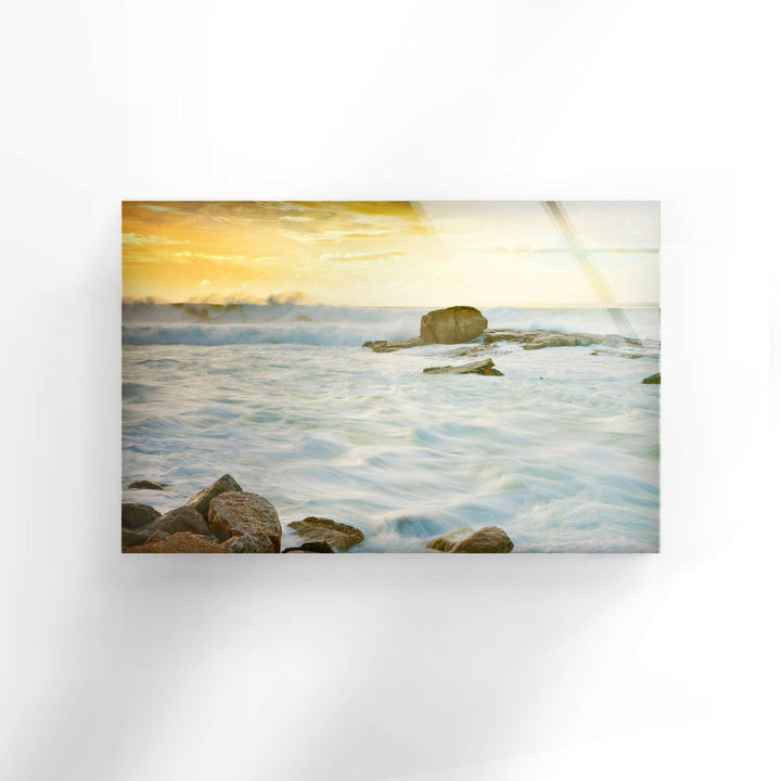 Big Ocean Waves Glass Wall Art picture on glass wall art, photos printed on glass