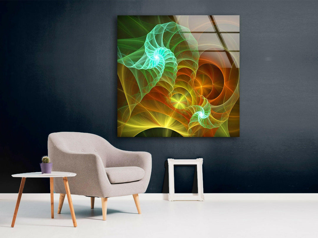 Decorative Colorful Abstract Glass Wall Art custom glass pictures, glass art prints
