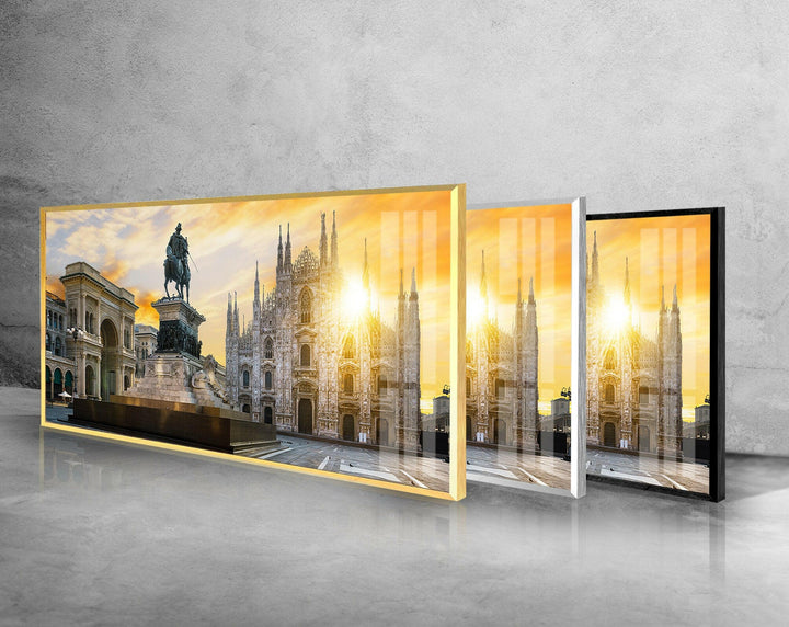 Milan Duomo Cathedral Glass Wall Art, custom glass photo prints, large glass prints