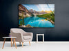 Mountain Lake View Tempered Glass Wall Art