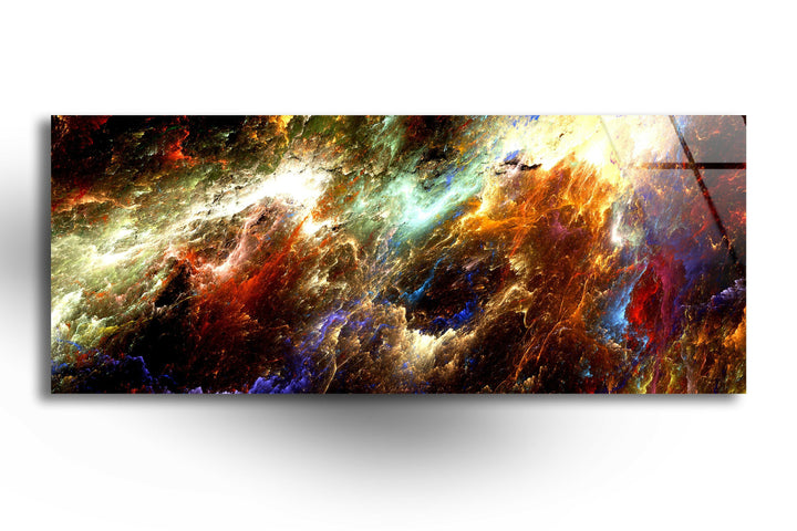 Colorful Cosmic Galaxy Glass Wall Art, glass photo prints, glass picture prints