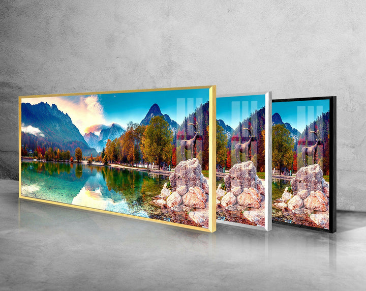 Lake Jasna Nature Landscape Glass Wall Art, print on glass, glass printed photos