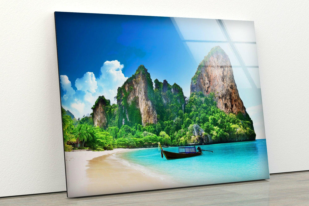 Phuket Tropical Island Glass Wall Art custom glass pictures, glass art prints