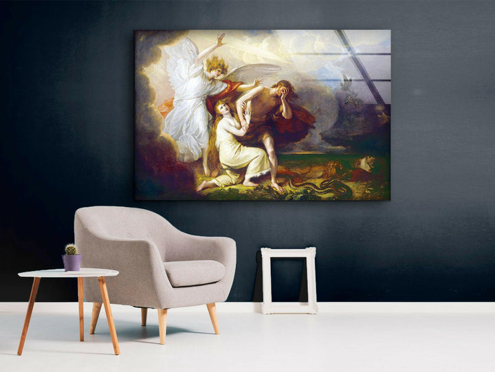 Expulsion of Adam and Eve from Paradise Tempered Glass Wall Art - MyPhotoStation